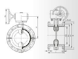 Direct Buried Worm Gear Flange Rubber Liner Single Butterfly Valve