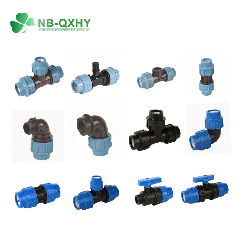 16mm/25mm/32mm/50mm Pipe Connectors PP Compression Female Elbow Fittings