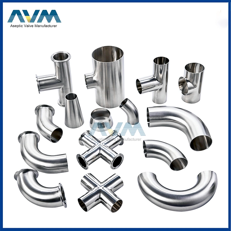 Sanitary Stainless Steel Pipe Fitting Clamp 90 Degree Elbow