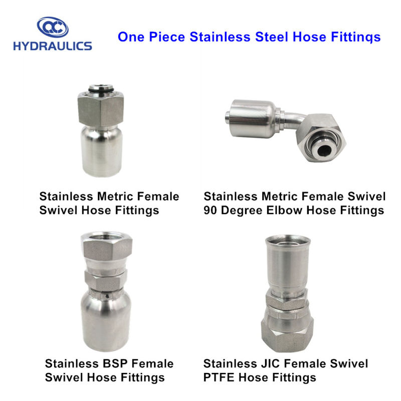 Jic Female Reusable Hose Fittings Parker Stainless Steel Hydraulic Couplings