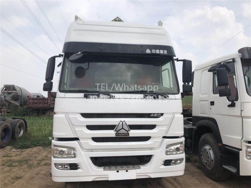 Uzbekistan Left Hand Drive Used CNG LNG 6X4 Sinotruk HOWO Used Tractor Head Truck CNG for Sale