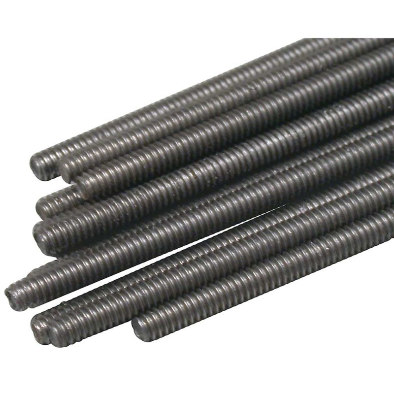Plain Oxide Thread Rod Carbon Steel High Strength Left Hand Thread Fine Thread T Type 45# Thermal Refining All Thread Stud Bolt Mild Steel Rod Thread Rods