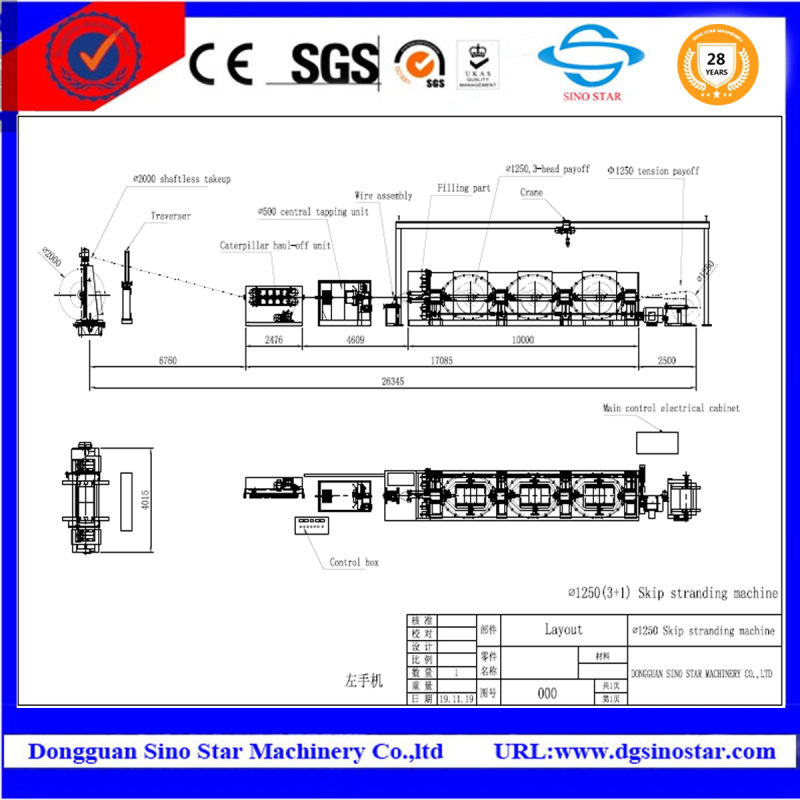Bow Type Stranding Machine for Cabling Wire and Cables