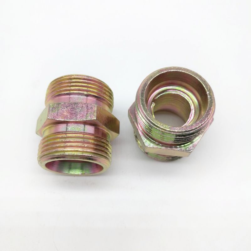Brass Hex Threaded Nipple Pipe Fitting for Auto Parts