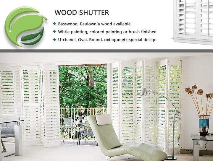 Adjustable Exterior Shutters, Plantation Shutters From China PVC and Wood Shutter
