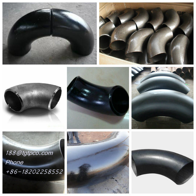 Mild Steel Elbow / Black Sch80 Seamless Carbon Steel Pipe Elbow