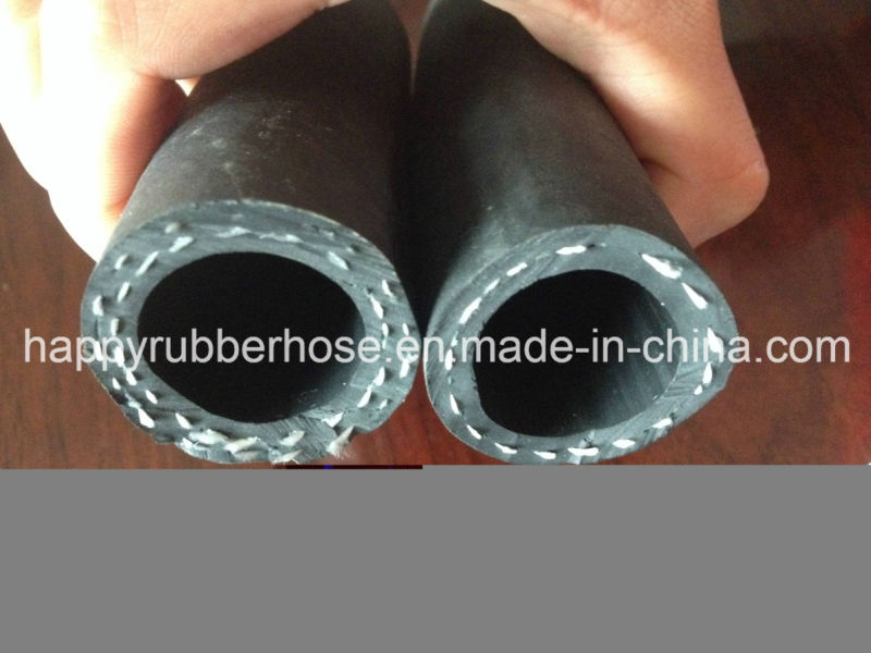SAE100 R6/Single Fiber Braided Rubber Covered Hydraulic Hose