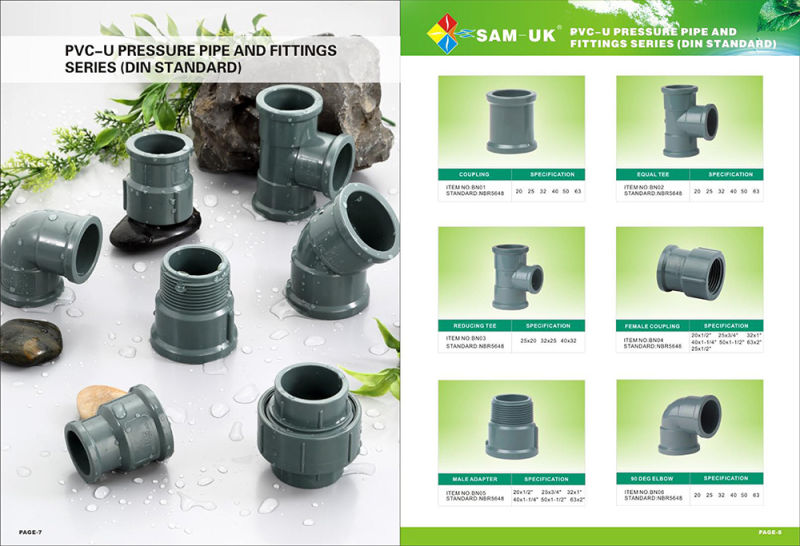 UPVC Pipe Fittings Plastic Pipe Fitting Reducer Coupling Socket Connector