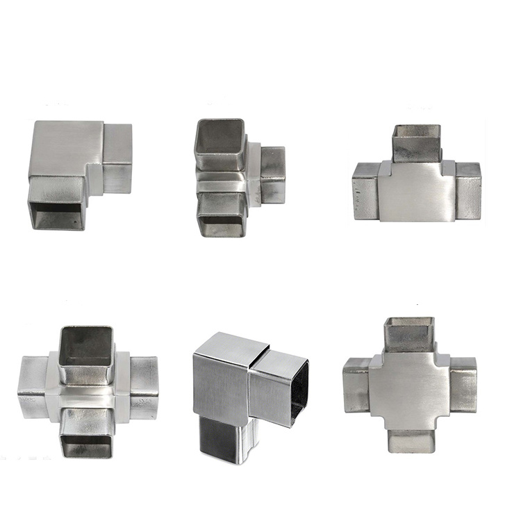 Steel Tube Connectors Square Pipe Connectors for Handrail Fitting