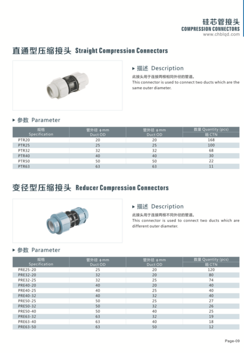 32mm Coupling Fittings, Compression Fittings