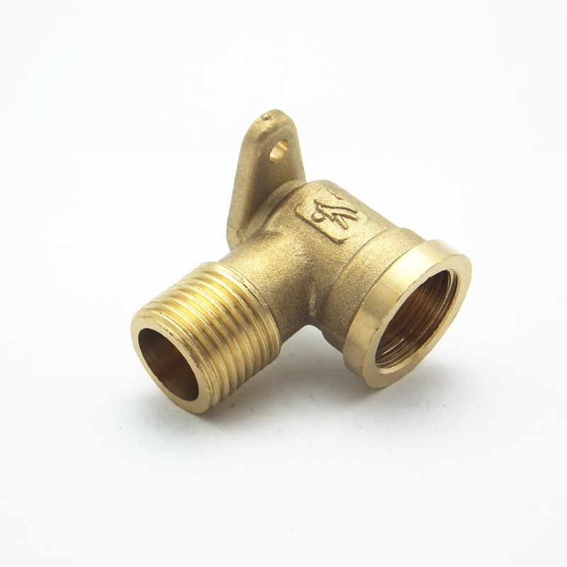 1/2" Bsp Female X 1/2" Bsp Male Thread 90 Deg Brass Elbow Pipe Fitting Connector Coupler with Base for Water Fuel