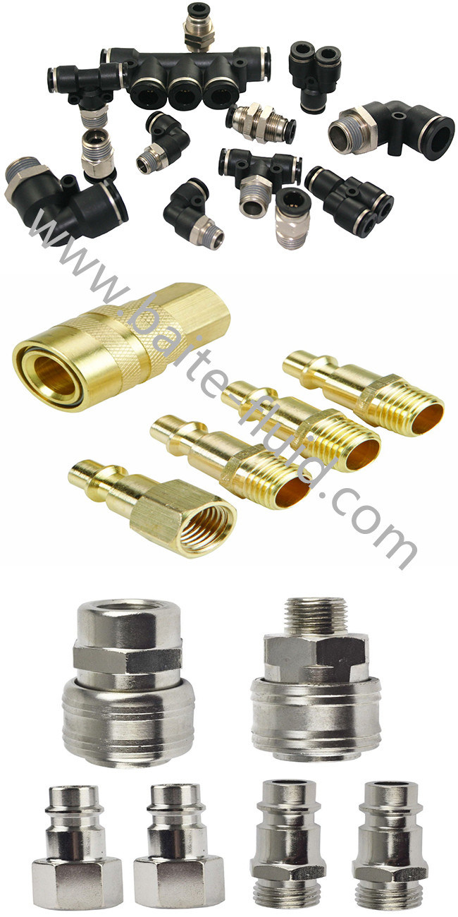 Stainless Steel Air Fittings Push on Brass Fitting