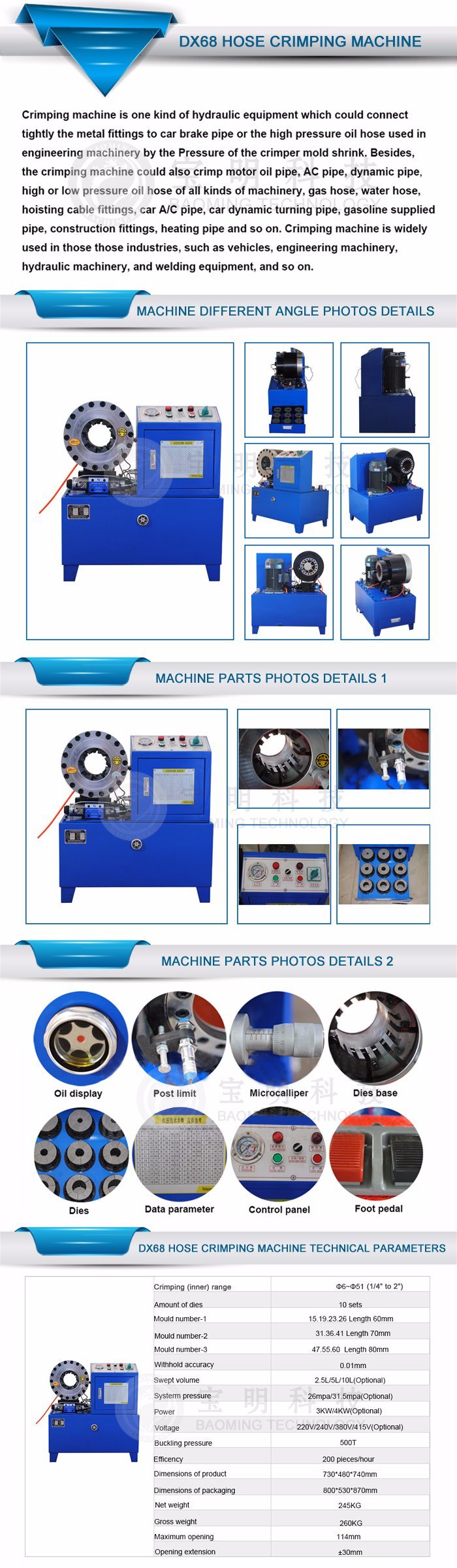 2020 New Design High Accuracy Best Selling Hose Crimping Machine