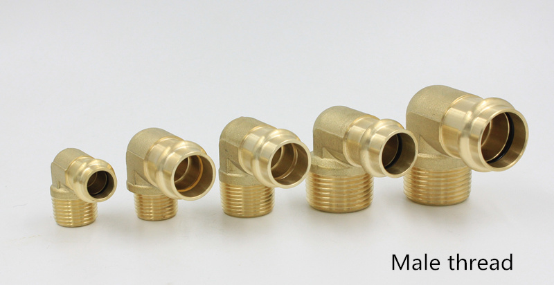 Brass Valve Connectors Press Plumbing Copper Pipe Fittings