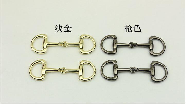 Bag Accessory Double D-Ring Metal Decorative Buckle for Handbag
