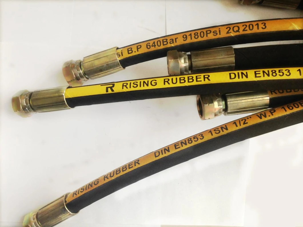 High Pressure Hydraulic Rubber Hose SAE 100 R1 R2 Wire Braided Rubber Hose