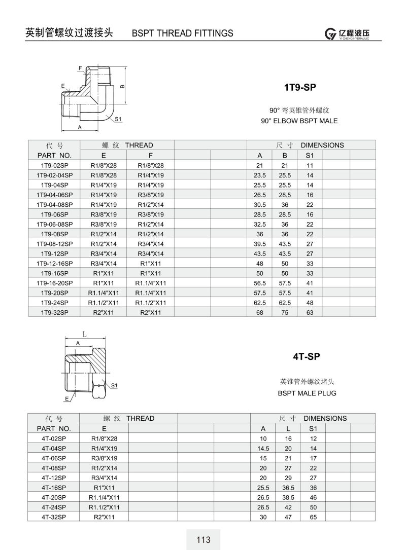 Chinese OEM 90 Degrees Elbow BSPT Thread Male Fittings