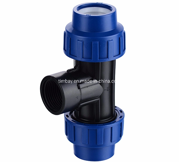 Pn16 Water System Farm Irrigation 3 Inch 90mm Reducing Male Tee PP Quick Compression Fitting