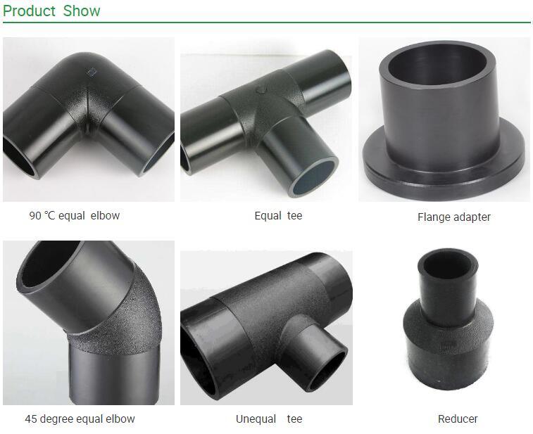 Butt Welding HDPE Gshp Pipe Fittings of Female Male Elbow/Tee/Coupling