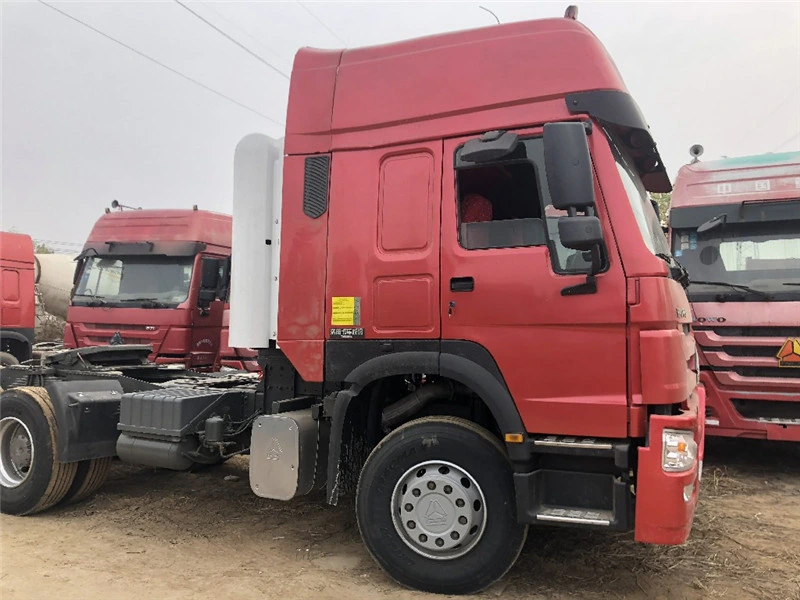 Working Condition Chinese HOWO Used CNG Tractor 420HP 6X4 CNG Container Truck for Uzbekistan Market