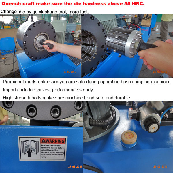 Approved Ce Hydraulic Hose Crimping Machine Km-91h-6 Crimping 2inch Hydraulic Hose From China Manufacturer