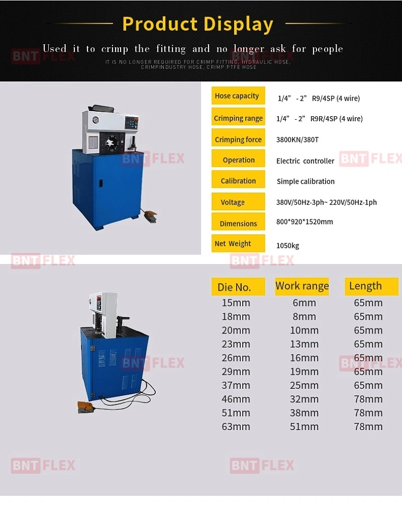 Factory Supply 2 Inch Hydraulic Hose Crimping Machine Price