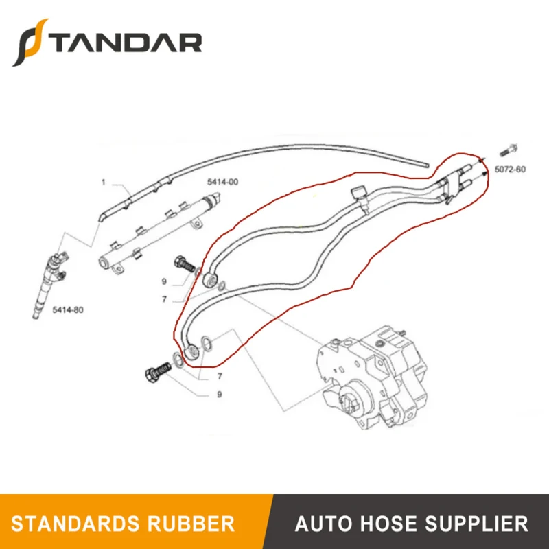 504101854 Fuel Line Hose for Daily and Ducato Diesel Engine