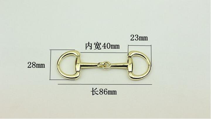 Bag Accessory Double D-Ring Metal Decorative Buckle for Handbag