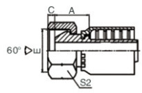 Straight Bsp Female Hydraulic Hose Connection