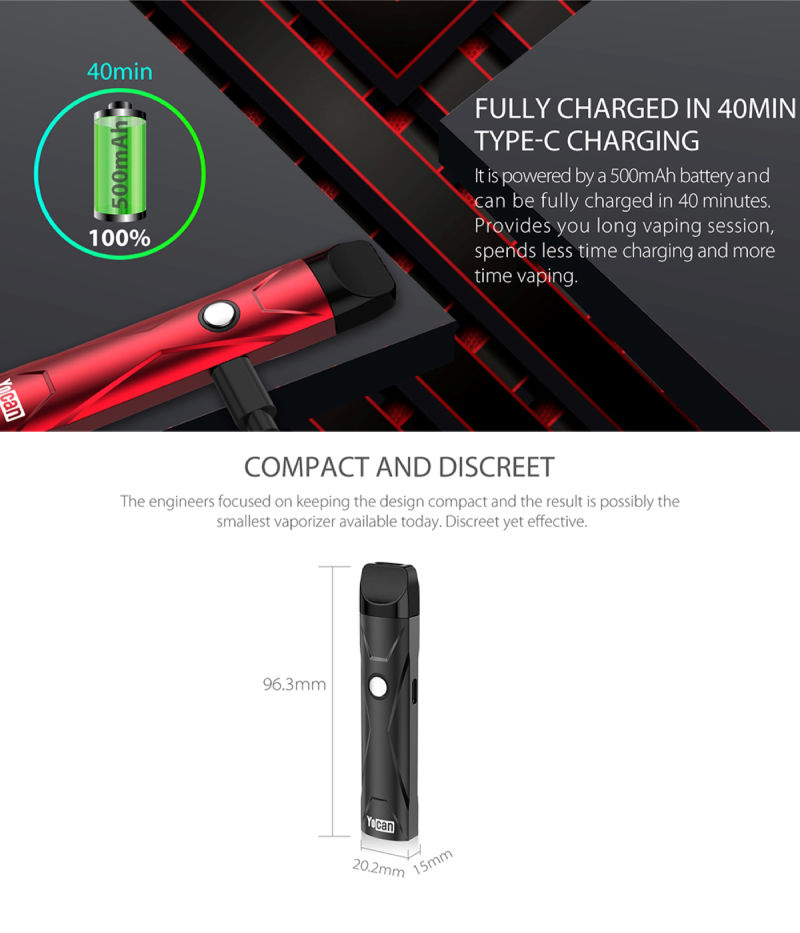 Yocan X Electronic Cigarette Pod Quartz Dual Coil Vape Wax