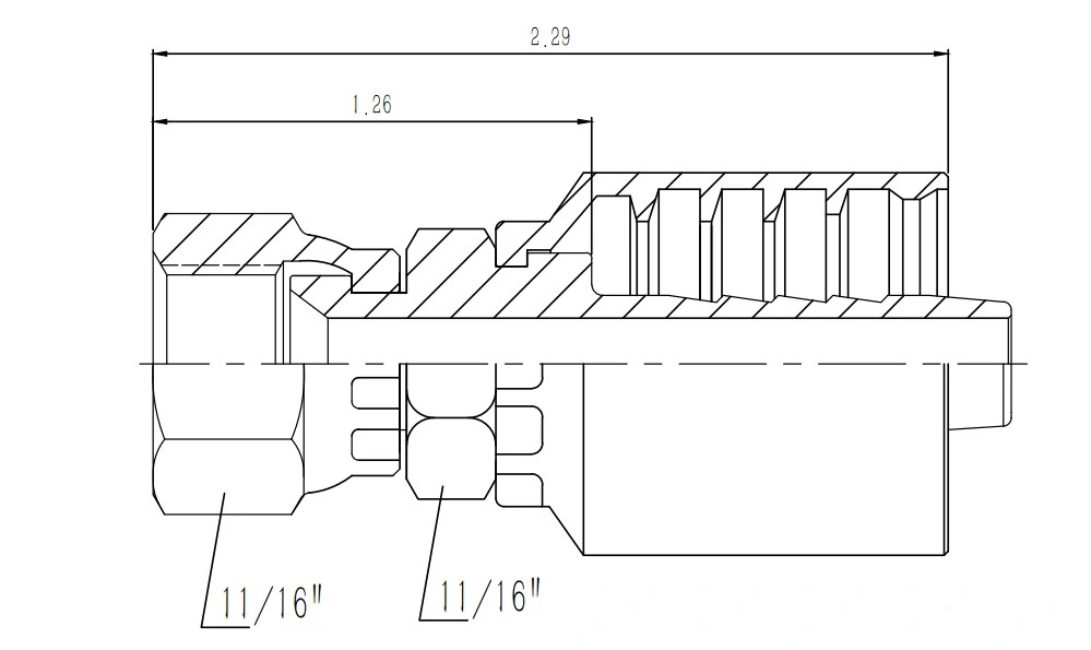 Eaton Design Hydraulic Hose Fitting/Hose Connector/Crimp Fitting