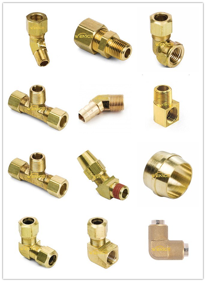 90 Degree Air Brake Brass Compression Male Elbow for Copper Tubing Male Elbow