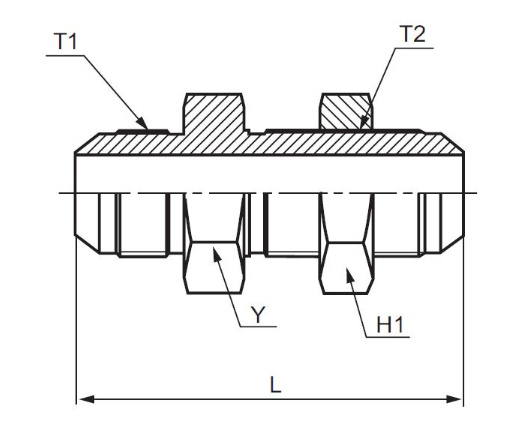 Male Jic Hydraulic Fitting Bulkhead Adapter (Stainless)