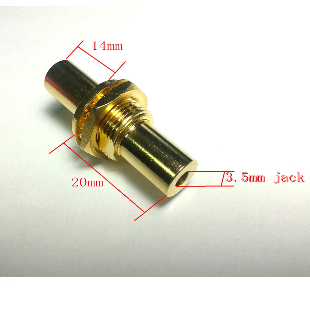 3.5mm Stereo Female Jack to 3.5mm Stereo Female Jack Panel Bulkhead Adapter (9.3077G)