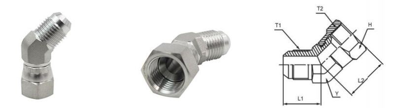 45 Degree Swivel Nut Adapters Stainless Elbow Forged Fittings