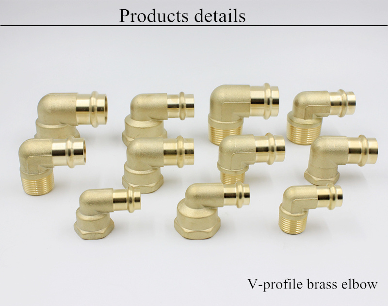 Brass Press Lugged Plumbing Copper Pipe Fittings Elbow