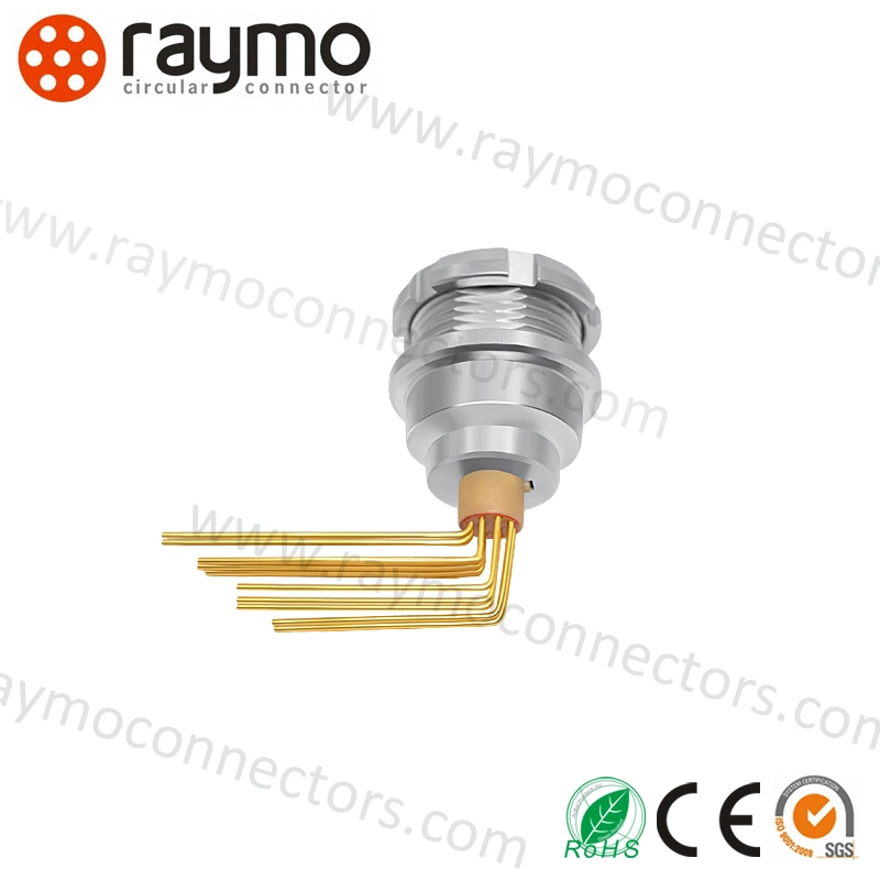 Elbow Contacts 0K Series 5pin EEG Fixed Receptacle Push Pull Connectors