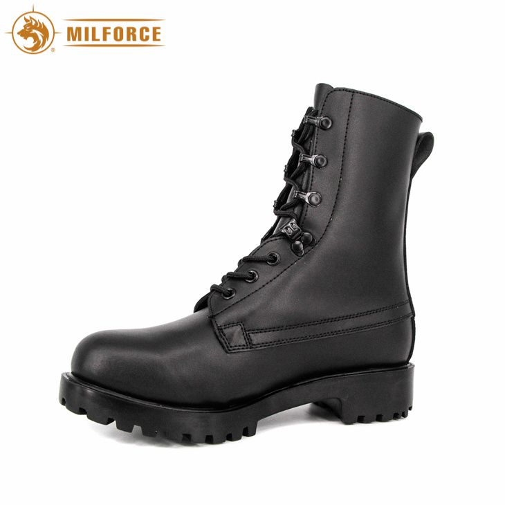 Non-Metal Lightweight Leather Military British Assult Boot (black/brown)