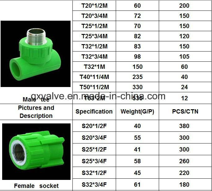 Korea Materials DIN PPR Fitting Plastic Pipe Fitting Plumbing Fitting