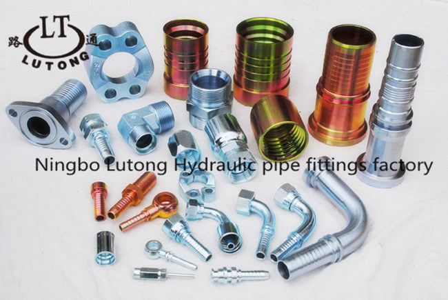 Rubber Hose Hydraulic Pipe Fittings 2c9 Elbow Adaptors