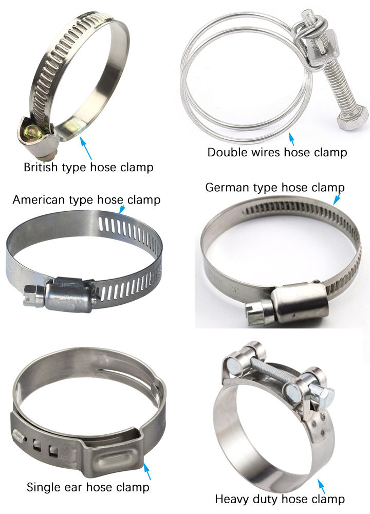 Stainless Steel Clamps for Brake Hose and Radiator Hose