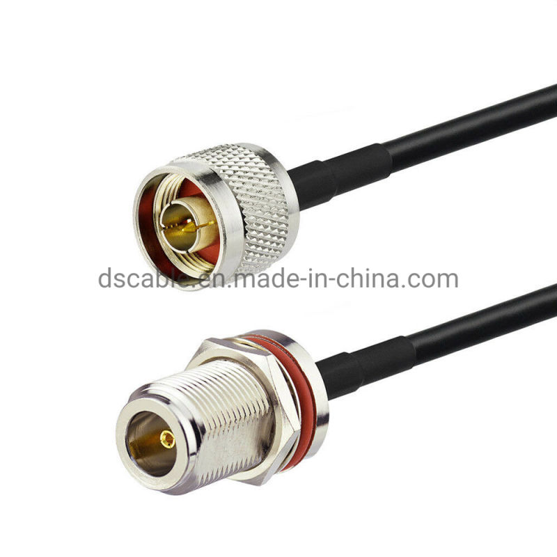 Bulkhead N Female to Crimp N Male Connector Rg174 Cable Assembly