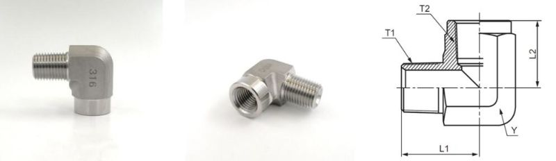 NPT 90 Degree Street Elbow Pipe Fittings Stainless Hydraulic Adapters