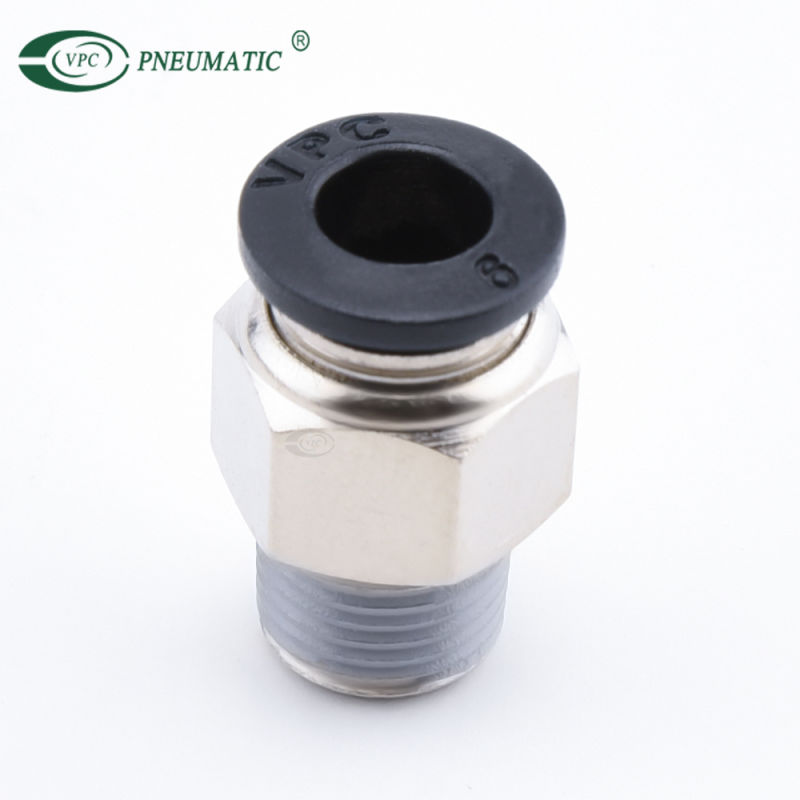 PC Straight Brass Push Fittings Male Push in Pneumatic Connector