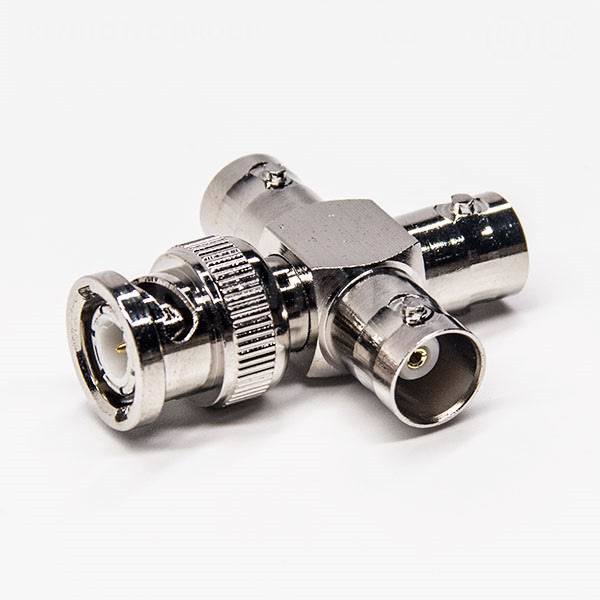 Three Female to Male Twist on BNC Adapters for Nickel Plating