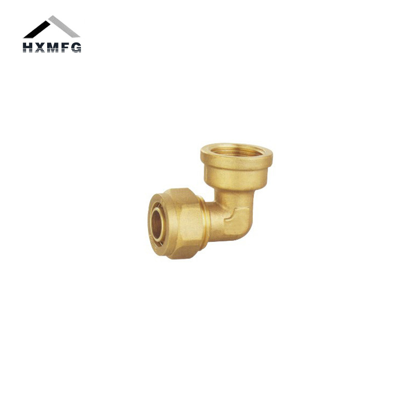 Female Connection Brass Press Fitting Elbow for Pex Pipe