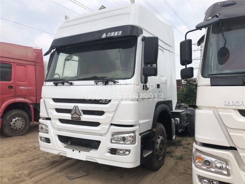 Uzbekistan Left Hand Drive Used CNG LNG 6X4 Sinotruk HOWO Used Tractor Head Truck CNG for Sale