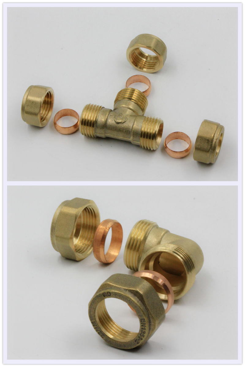 Brass Compression Elbow 90 Degree O-Ring Plumbing Pipe Fitting
