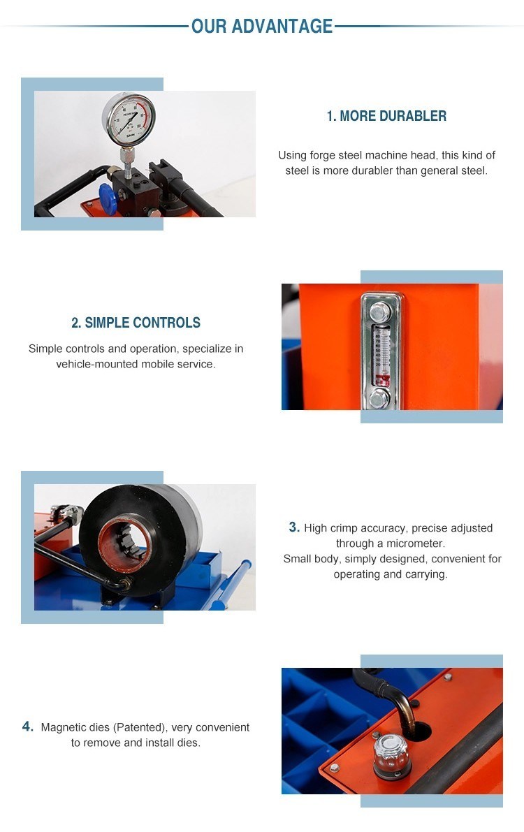 Hot Selling Portable Finn Power Finland Air Condition Manual High Pressure Hydraulic Hose Crimping Machine