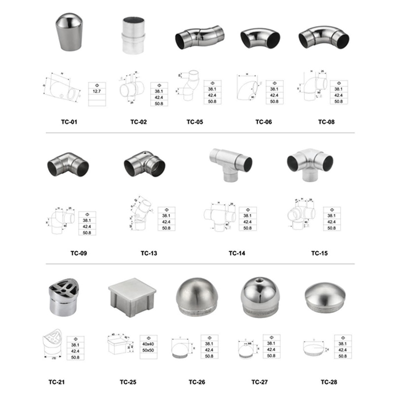 Glass Railings 360 Degree Casting Stainless Steel Elbow Tube Connector